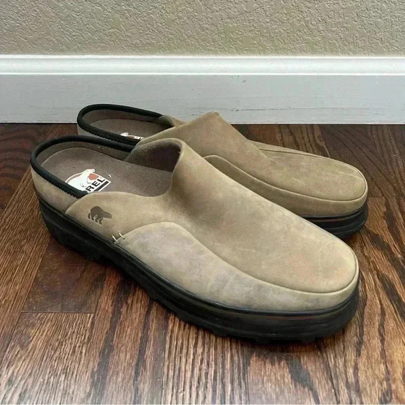 Sorel Adirondack Mule Men’s Slip On Size 9 Tan Leather Shoes NM4151-208 - Picture 2 of 16